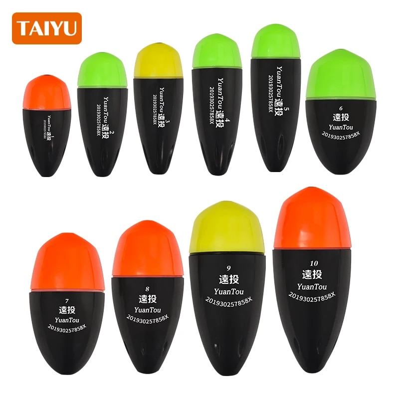 Night Float Fishing - TAIYU Luminous ตกปลาลอยชุดความไวสูงทุ่นปรับสีแดงและสีเขียว Bobber กันน้ําอิเล็กทรอนิกส์ตกปลาลอย