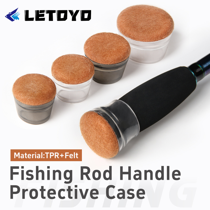 Fishing Equipment Kit - LETOYO Felt เบ็ดตกปลาหมวกด้านล่าง Protector Handle เคสซิลิโคน