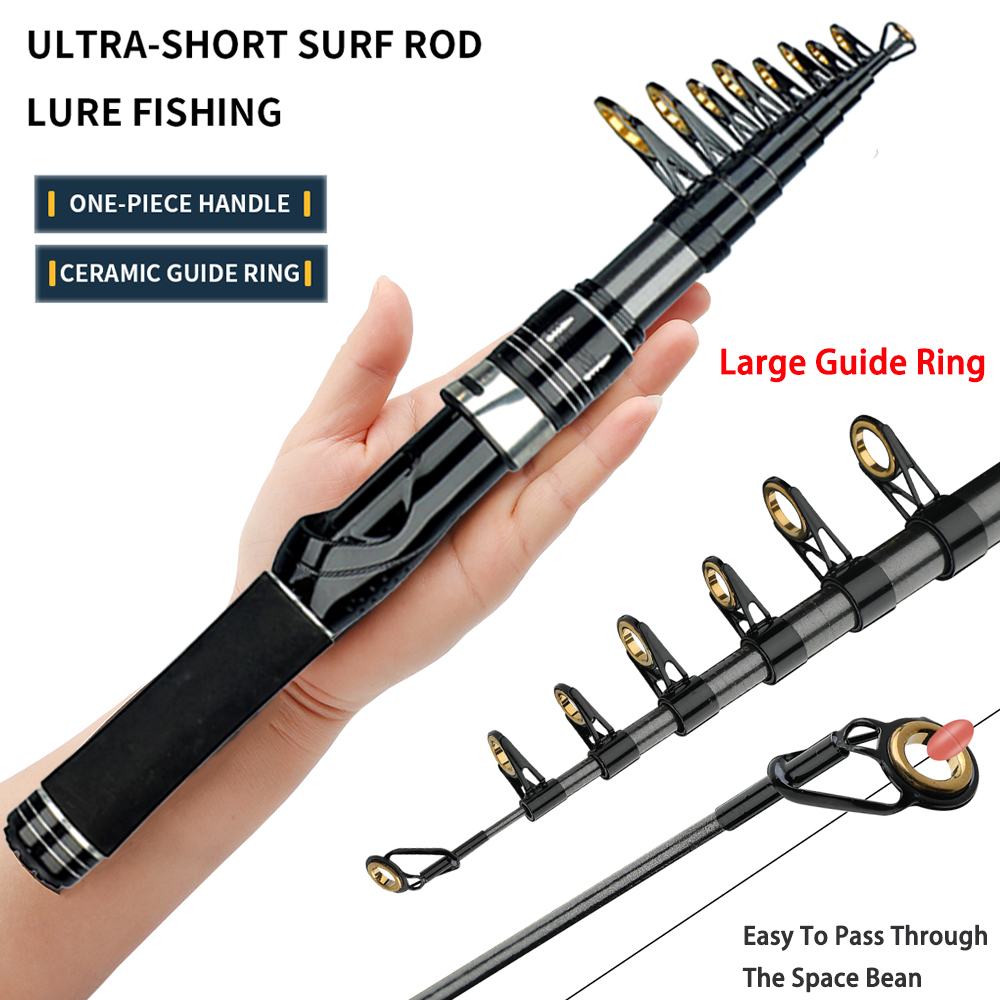 Sea Fishing Equipment Uk - คันเบ็ดตกปลาแบบยืดหดได้ 1.5ม.-2.4ม. คาร์บอน สำหรับตกปลาทะเลและน้ำจืด อุปกรณ์ตกปลา ปีศาจตกปลา