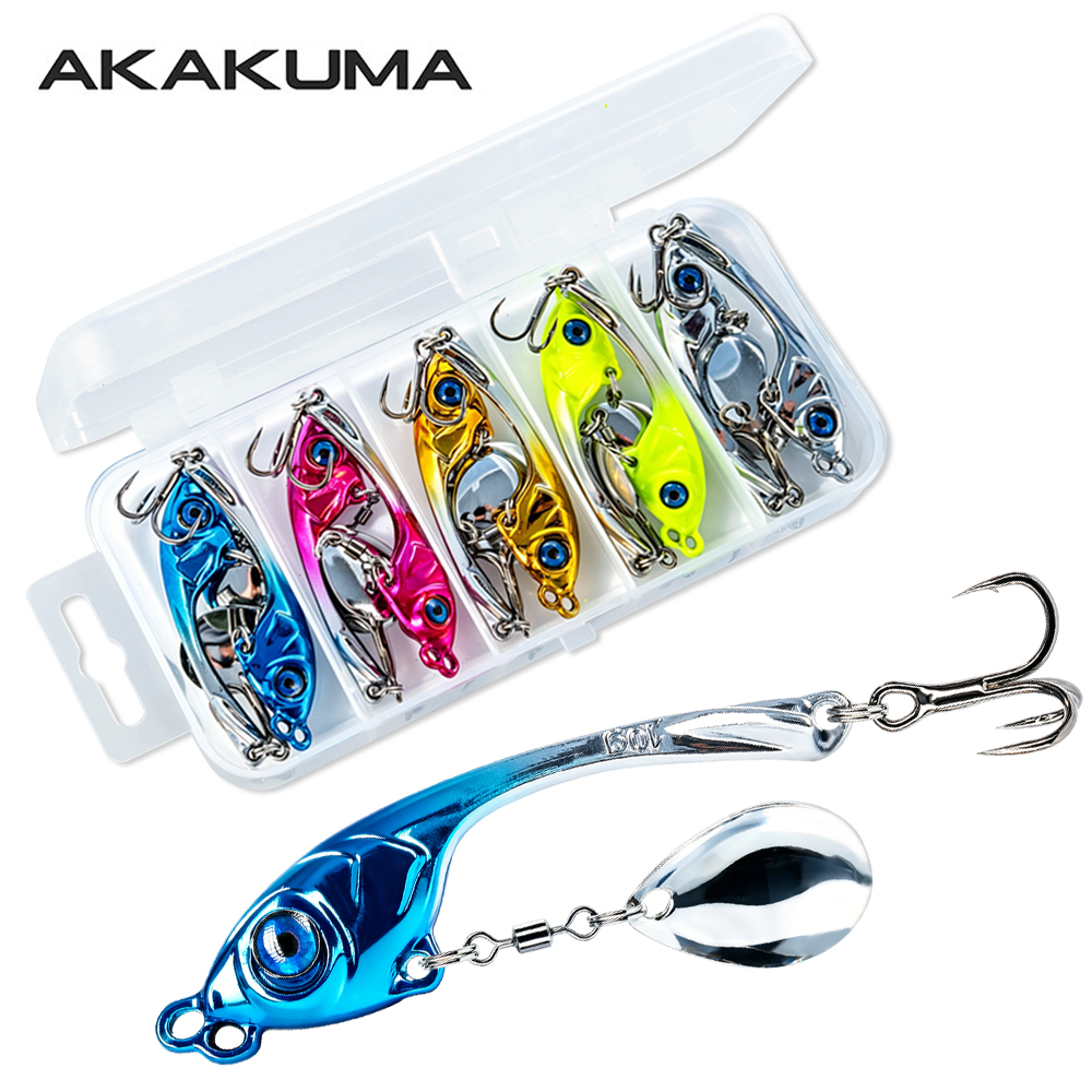 Fishing Equipment Kit - เหยื่อตกปลาโลหะแบบ VIB 10 ชิ้น/กล่อง แบบสองรู น้ำหนัก