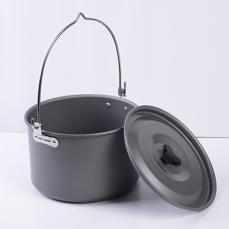 Fishing Equipment Kitchener - 4L Camping แขวนหม้อเครื่องครัวกลางแจ้ง Bowler Tableware 4-6