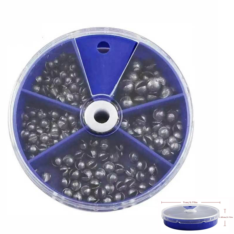 Tackle Box - ตัวถ่วงตกปลาแบบ Split Shot จำนวน 205 ชิ้น