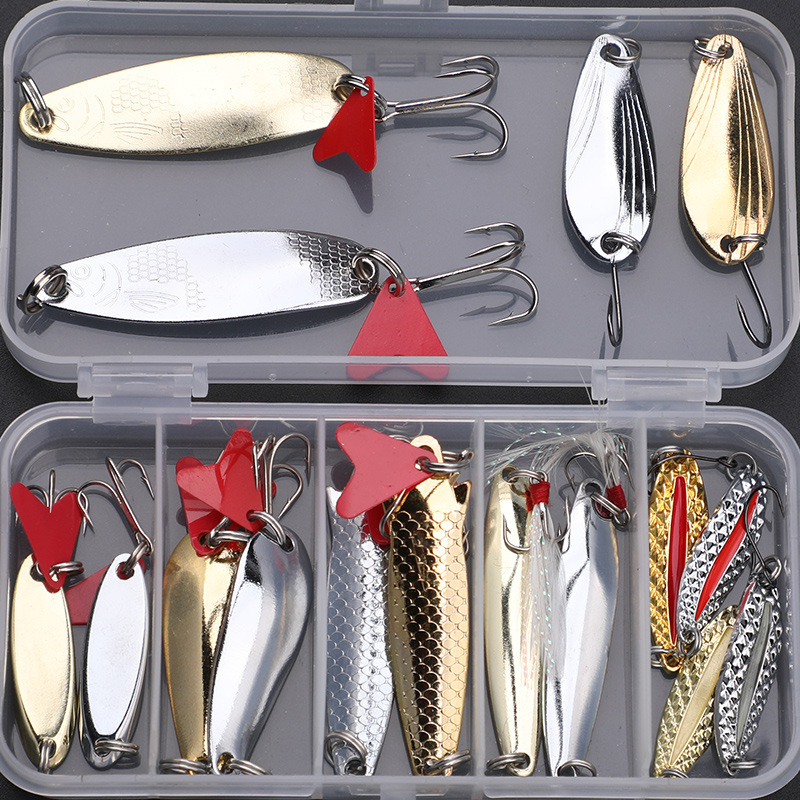 Fishing Equipment Kit - ชุดเหยื่อตกปลา 16 ชิ้น ชุดเหยื่อจิ๊กกิ้ง เหยื่อโลหะ สำหรับปลาแบส