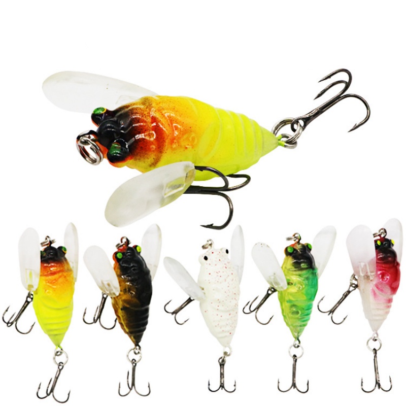Fishing Equipment Deals - เหยื่อล่อแมลงเหยื่อตกปลา Topwater 6g เหยื่อล่อน้ำจืดเทียมแบบแข็ง1ชิ้น