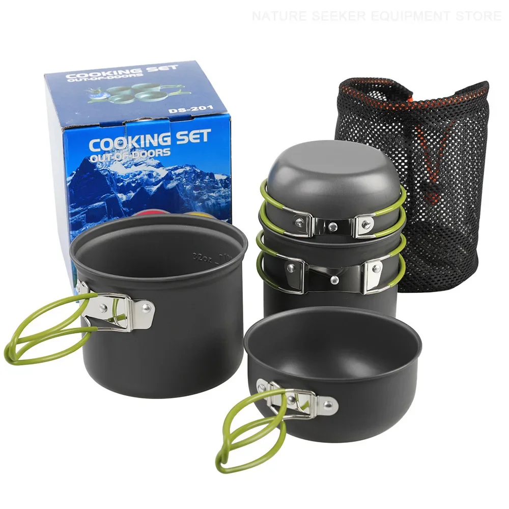 Fishing Equipment Kitchener - Camping Tableware Kit ชุดเครื่องครัวกลางแจ้งแบบพกพาหม้อชามเดินป่าปิคนิคตกปลาอุปกรณ์ทําอาหารอุปกรณ์ห้องครัว