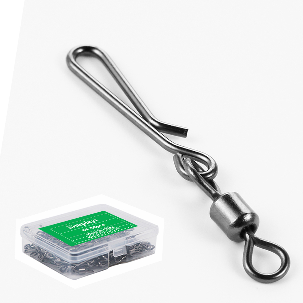 Tackle Box - 50Pcs กล่อง Rolling หมุนแขวน Snap Fishing