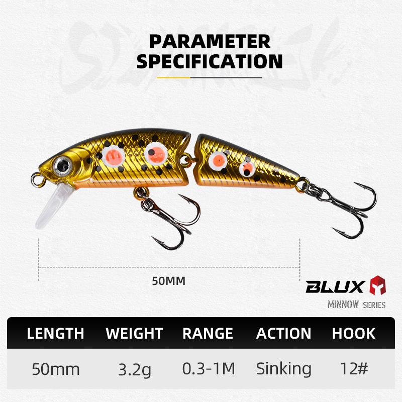 บลักซ์ดร. Minnow Joint 50S Swi - Trout Fishing Lure บทวิจารณ์และราคา