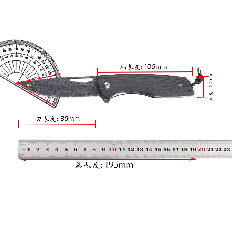 ใหม่ 8cr13MOV แกนเหล็ก ด้ามไม้ - Fishing Equipment Kitchener บทวิจารณ์และราคา
