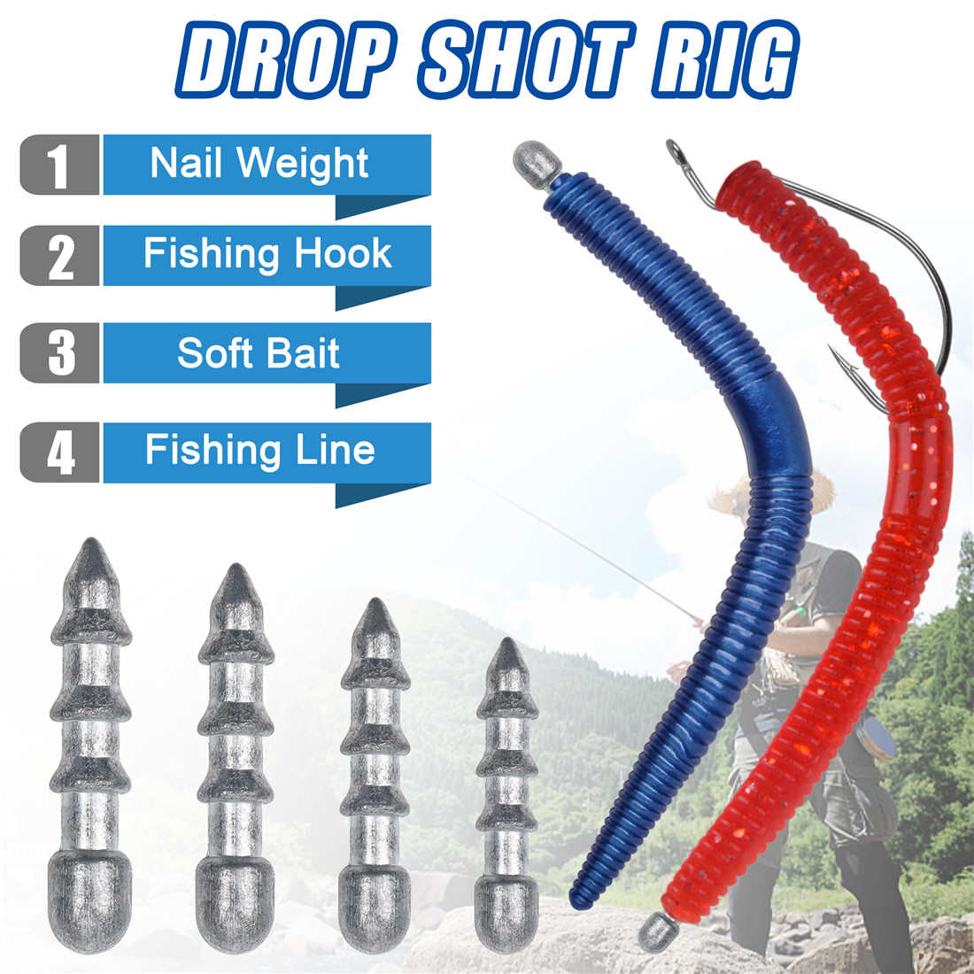 เหยื่อหนอนตกปลาแบบถ่วงน้ำหนัก6 - Trout Fishing Lure บทวิจารณ์และราคา