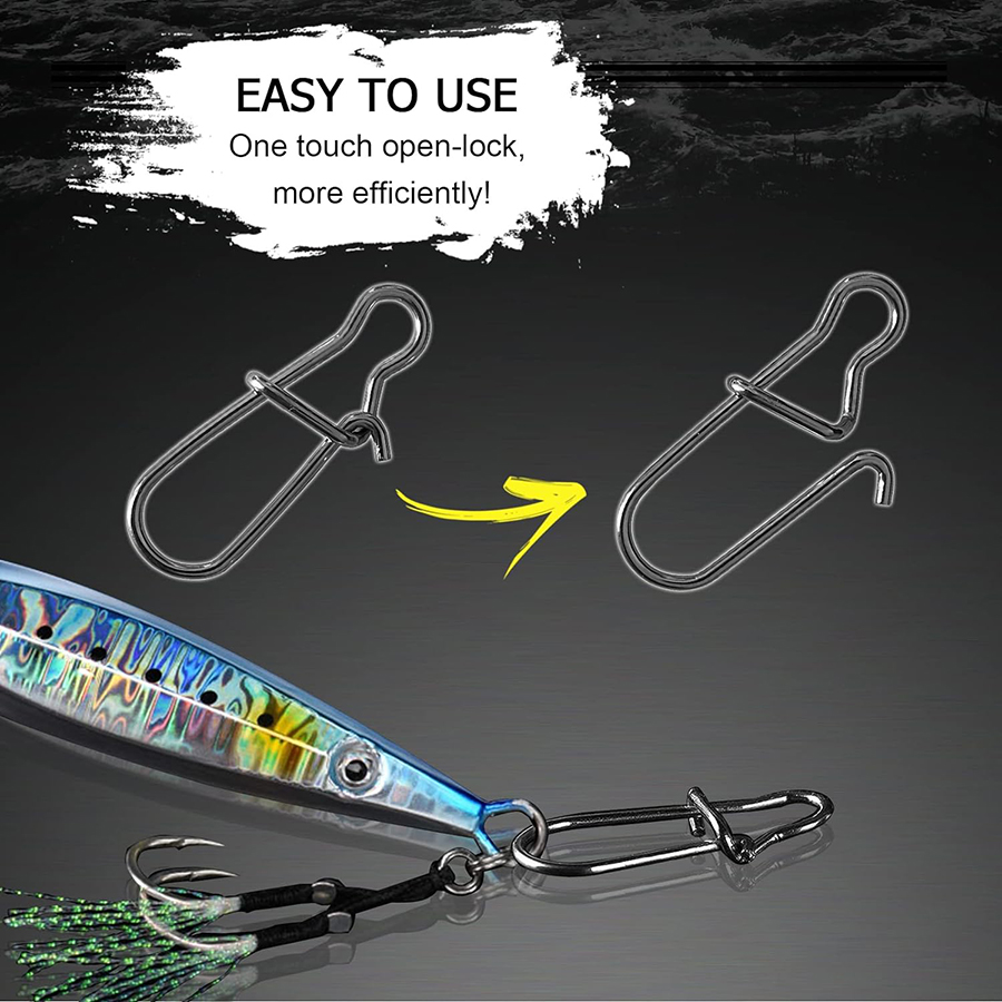 50 ชิ้น Crankbait Snaps สแตนเล - Fishing Equipment Used บทวิจารณ์และราคา