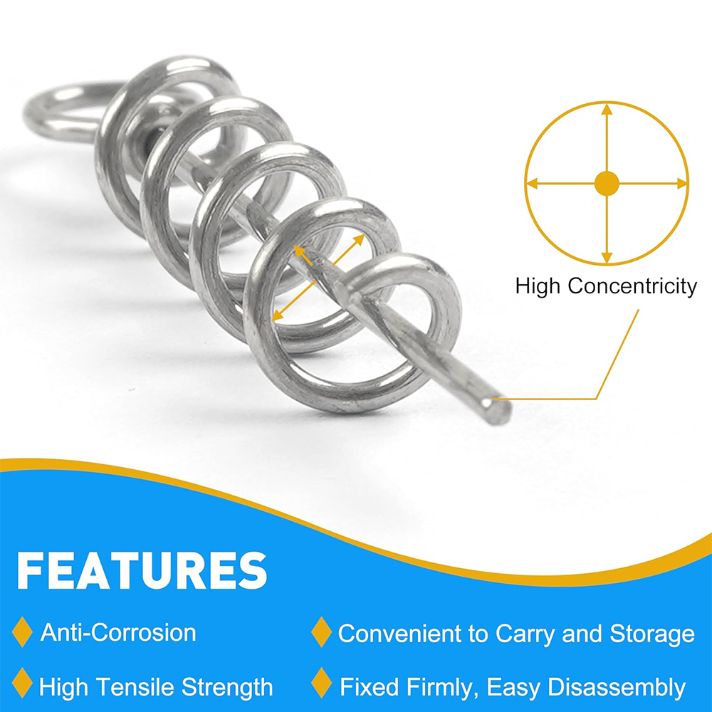 50 ชิ้นฤดูใบไม้ผลิ Twist Lock  - Fishing Equipment Used บทวิจารณ์และราคา