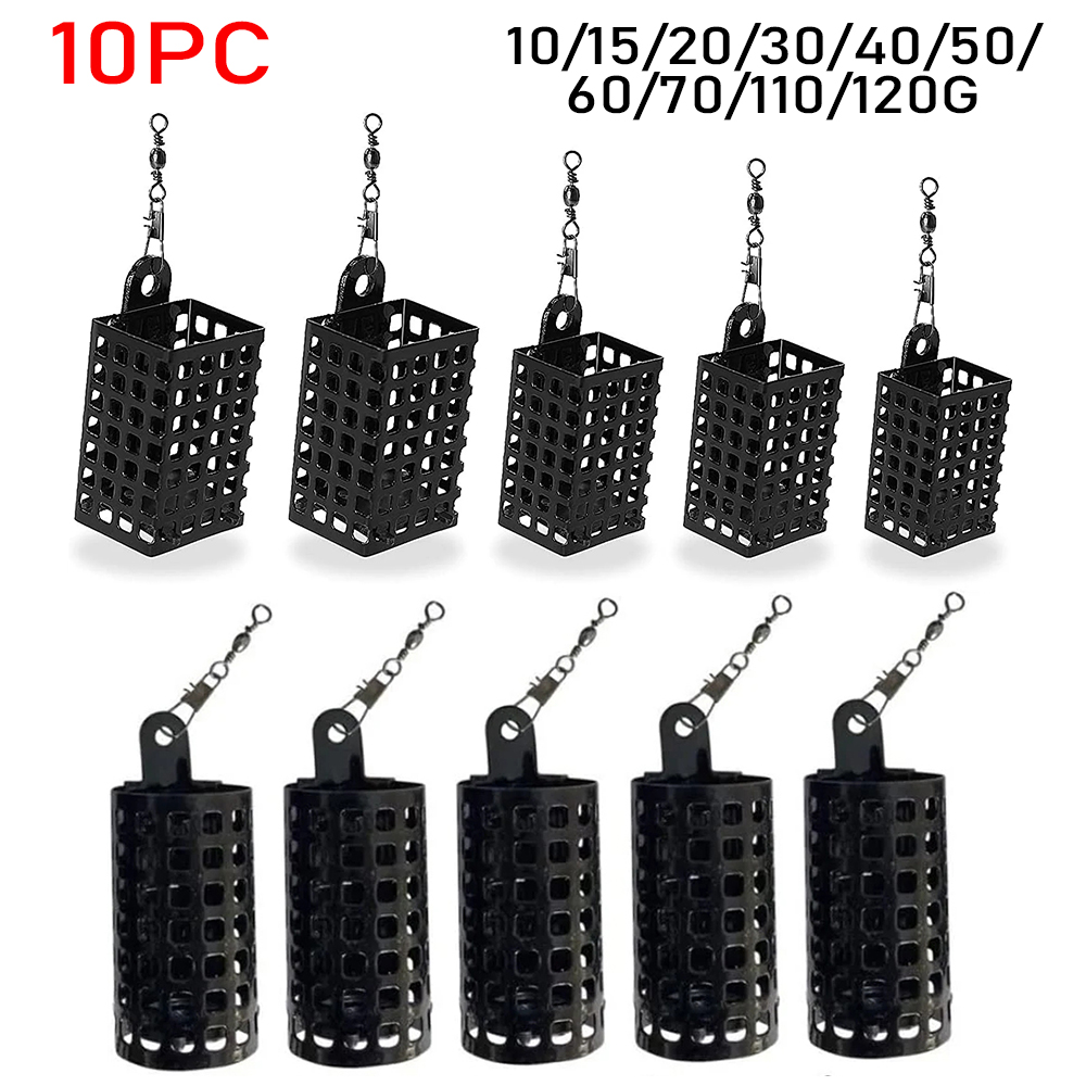 10PCS Fishing Tackle Feeder CA - Fishing Equipment Used บทวิจารณ์และราคา