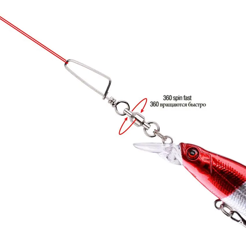 50 ชิ้นลูกปืนตกปลาหมุนพร้อม Co - Tackle Box บทวิจารณ์และราคา